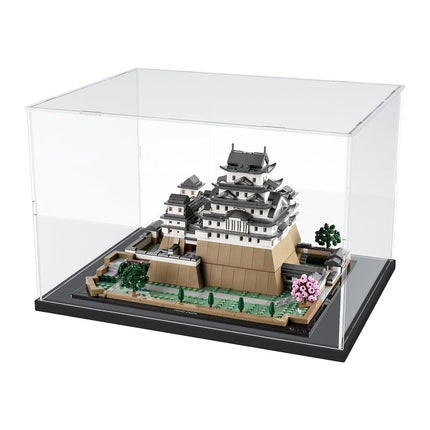 Choowin Acrylic Display Case for Lego 76419 21060 Thickened Clear Acrylic Display Box for Collectibles Countertop Display Case for Action Figures Model Toy Dustproof Showcase(Black Base)