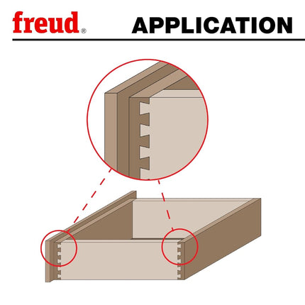 Freud 22-134 3/4-Inch Diameter 14-Degree Dovetail Router Bit with 1/2-Inch Shank