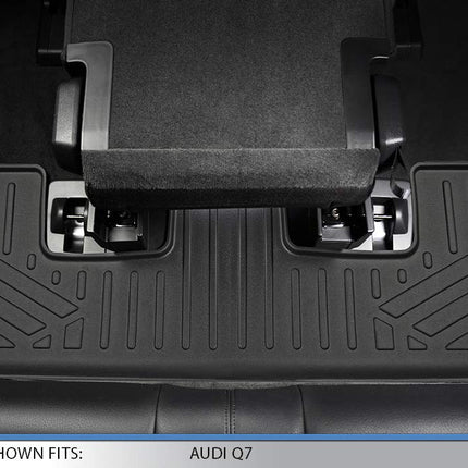 SMARTLINER Tapis de sol sur mesure 3 rangées et tapis de coffre derrière la 3ème rangée pour Audi Q7 / SQ7 2017-2025