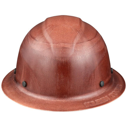 Klein Tools 60452 Hard Hat, Full Brim, Class G KONSTRUCT Series Hard Hat, Sweat-Wicking Sweatband, Top Pad, Brown