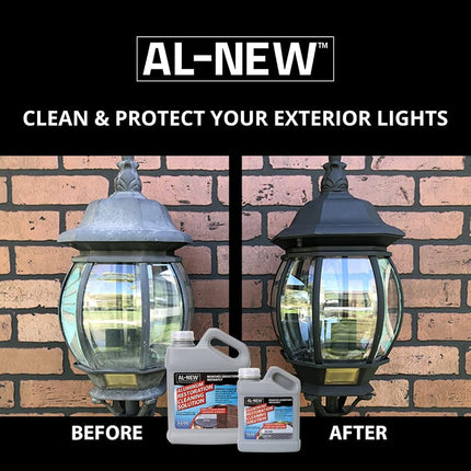 AL-NEW Aluminum Restoration Solution | Clean + Restore + Shine + Polish Garage Doors, Window Frames, Patio Furniture, and Stainless Steel (32 oz.)