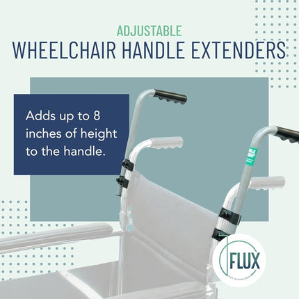 Rallonge de poignée de fauteuil roulant (capacité de 136 kg), accessoires universels pour adultes – Poignée extensible et réglable pour fauteuils roulants et poussettes pour adultes