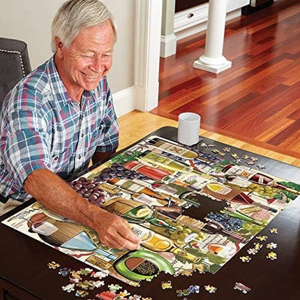 White Mountain 1000 Piece Jigsaw Puzzle Scenic Ocean Sunset Puzzles with Large Pieces Gift for Adults and Family 24"x30" - Art Studio