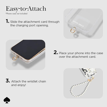 kate spade new york Phone Charm Wrist Strap - Detachable Cell Phone Lanyard - Sea Pearl