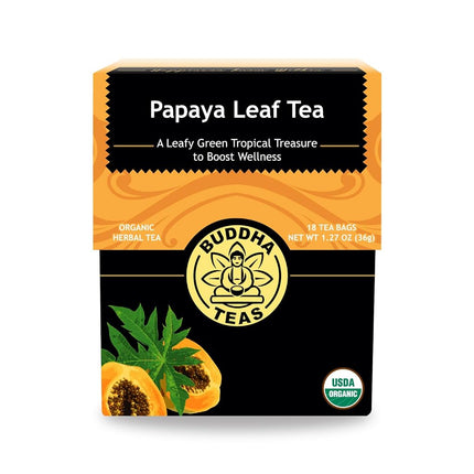 Organic Papaya Leaf Tea – 18 Bleach-Free Tea Bags 