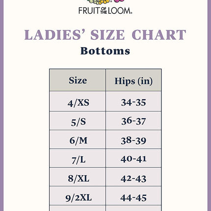 Fruit of the Loom Ropa Interior Bóxer para Mujer, Paquete de 6, Colores Surtidos, Talla 5