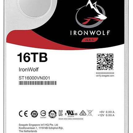 Seagate IronWolf NAS SATA 6Gb/s NCQ 64MB Cache1 16TB