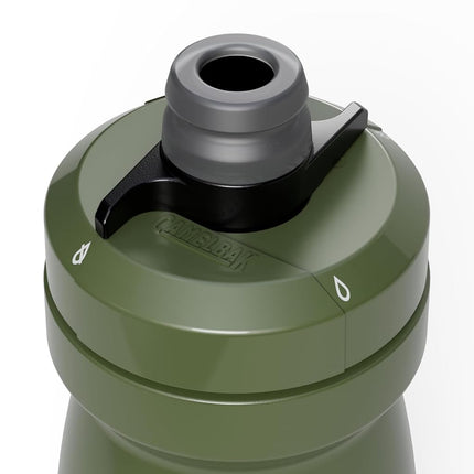 CamelBak Podium Botella de Agua para Bicicleta de 21oz - Botella Fácil de Apretar - Se Adapta a la Mayoría de Portabotellas de Bicicleta, Deep Fern