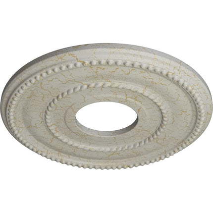 12 1/8"OD x 3 5/8"ID x 3/4"P Valeriano Ceiling Medallion (Fits Canopies up to 6 1/4"), Hand-Painted Pot of Cream Crackle