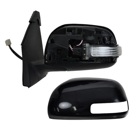 TRQ Driver Side Power Heated Mirror Paint to Match Smooth Black
