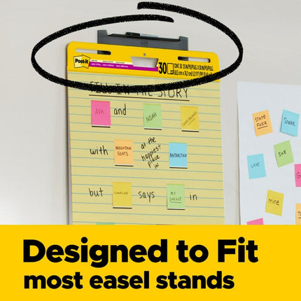 Post-it Super Sticky Easel Pad, 25 in x 30 in Sheets, Yellow Paper with Lines, 30 Sheets/Pad, 4 Pads/Pack, Great for Virtual Teachers and Students (561 VAD 4PK)