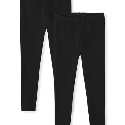 Gymboree Girls' and Toddler Leggings, Black 2-Pack, 3T