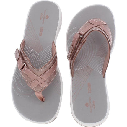 Clarks Women's Breeze Sea Flip Flop, Rose Gold, 10 UK