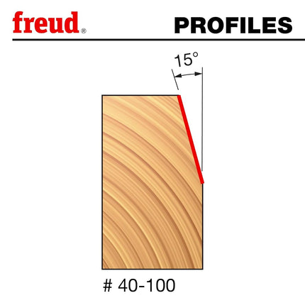Freud 40-100 15-Degree Chamfer Router Bit with 1/4-Inch Shank