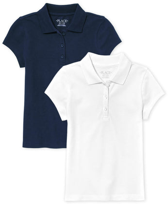 The Children's Place Girls Uniform Pique Polo 2-Pa