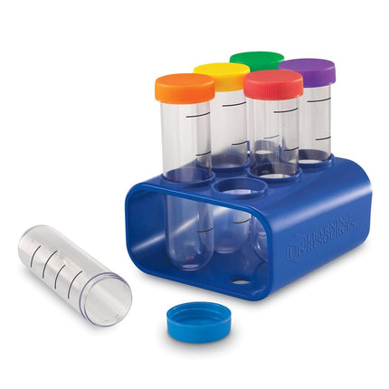 Learning Resources Primary Science Jumbo Test Tubes with Stand, Set of 6 Tubes, Science for Kids, Chemistry Set for Kids, Ages 3+