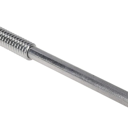 Hillman 847396 Driveway Marker Stake with Spring Back Action for Snow Poles or Rods and Student Drivers, Reflective Silver