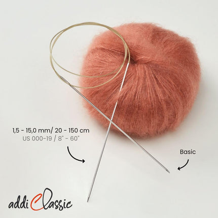 addi Classic Circular Knitting Needles 80cm 9.00mm