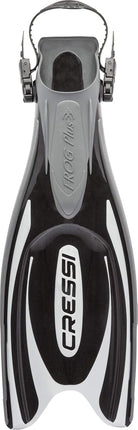 Cressi Men's Cressi Frog Plus Open Heel, Black/Silver, S M UK 7 8 - EU 38 41