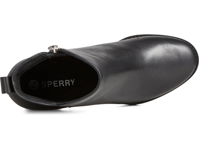 Sperry Women's Seaport Heel Boot, Black, 8.5 M US