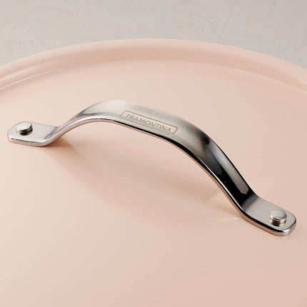 Tramontina All-in-One Plus Pan 5-Qt Ceramic Non Stick Pan with Lid, Pink