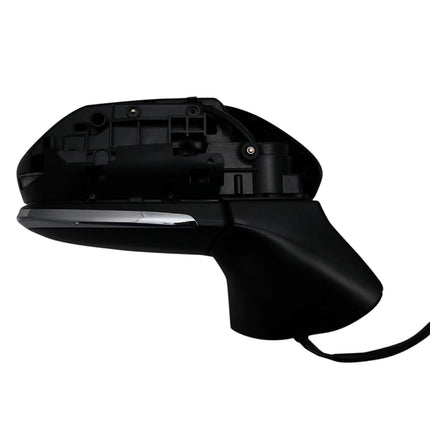 TRQ Passenger Side Power Heated Mirror Smooth Black Manual Fold