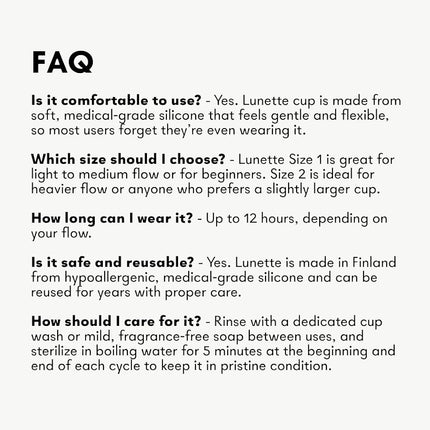 Lunette Menstrual Cup - Reusable Period Cup – Medical-Grade Silicone