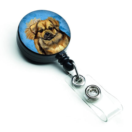 Caroline's Treasures Blue Tibetan Spaniel Retractable Badge Reel, Multicolor (LH9394BUBR)