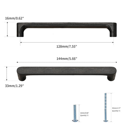 Evionlin Black Round 5 in 10 pcs Wooden Drawer Pulls Handle pulls for cabinets Kitchen Cabinet Drawer pulls Cabinet Door Pull