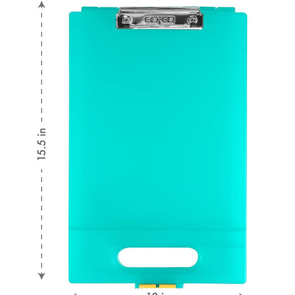 Dexas Clipcase Storage Clipboard with Handle, Aquamarine