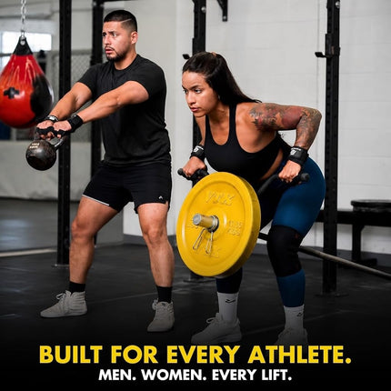 Guantes de levantamiento de pesas Fit Active Sports nuevos, ventilados, con muñequeras incorporadas, protección total de la palma y agarre extra. Empuñaduras para dominadas, entrenamiento cruzado, fitness y levantamiento de pesas. Hombres y mujeres.