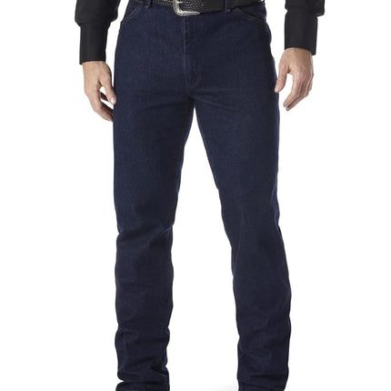 Wrangler Men's Cowboy Cut Regular Straight Leg Jean, Navy Stretch, 46x30