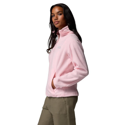 Columbia Fast Trek Fleece Full Zip, Fleece Jacket with Zip for Junior Unisex, Pink Satin, XXL