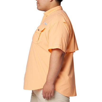 Columbia Men's PFG Bahama II Short Sleeve Shirt, Bright Nectar, 1X
