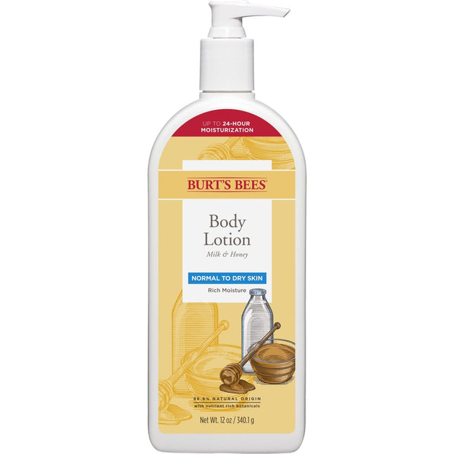 Burt'S Bees Milk & Honey Body Lotion, 12 Fluid Oun