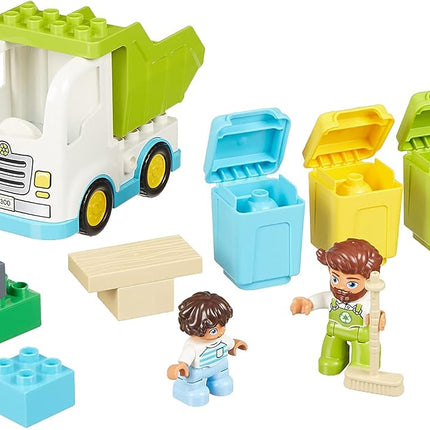 Lego DUPLO Town Garbage Truck and Recycling 10945 Educational Building Toy; Recycling Truck for Toddlers and Kids; New 2021 (19 Pieces)