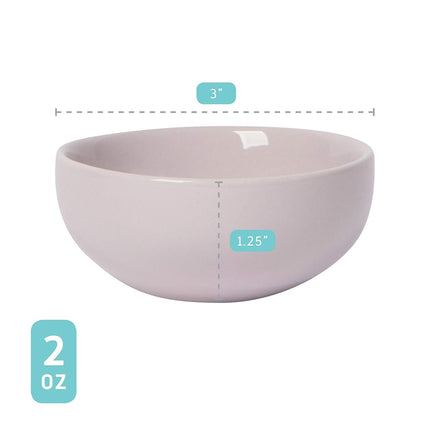 Now Designs Pastel Ceramic Pinch Bowl Set, Soy Sauce Dish, Set of 6, 2 oz