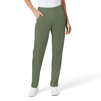 WonderWink 5155POLIVXXSP W123 Women's Flat Front Double Cargo Pant, Olive, Petite-XXS Size