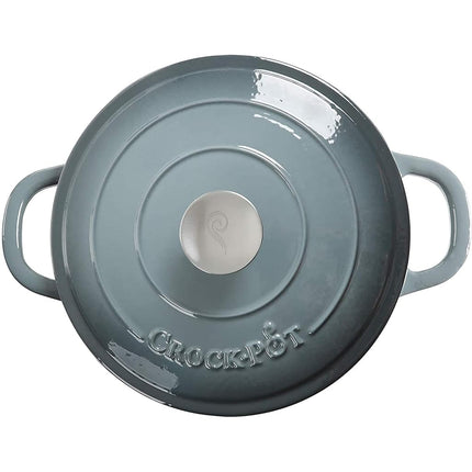 Crock Pot 69143.02 Artisan Faitout rond en fonte émaillée de 6,6 litres, gris ardoise