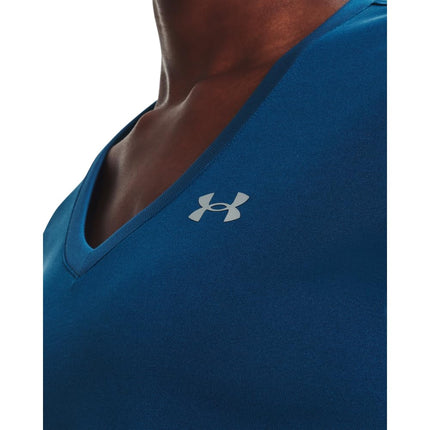 Camiseta Under Armour Tech sólida para mujer, azul, talla XS