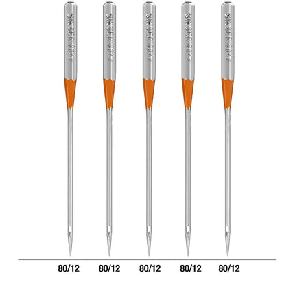 SINGER Universal Regular Point Overlock Serger Needles, Size 80/12-5 Count
