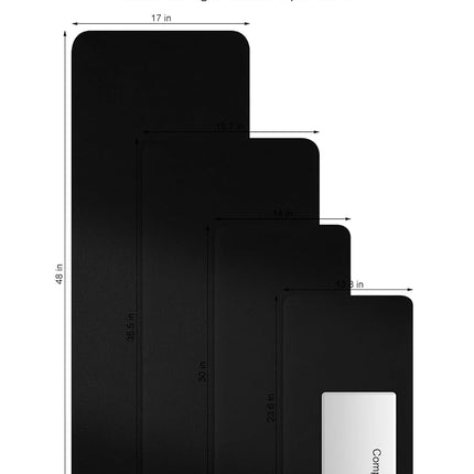 Niniubye Desk Pad, 48" x 17" PU Leather Non-Slip Large Desk Mat Mouse Pad for Desk, Waterproof Computer Writing Mat