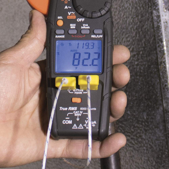 K-Type Thermocouple Replacement for Clamp and Digital Multi-Meters with Lead or Mini-Plug Inputs Klein Tools 69435