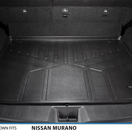 SMARTLINER Alfombrilla de piso para maletero de carga, ajuste personalizado para todo tipo de clima, color negro, para Nissan Murano 2015-2018