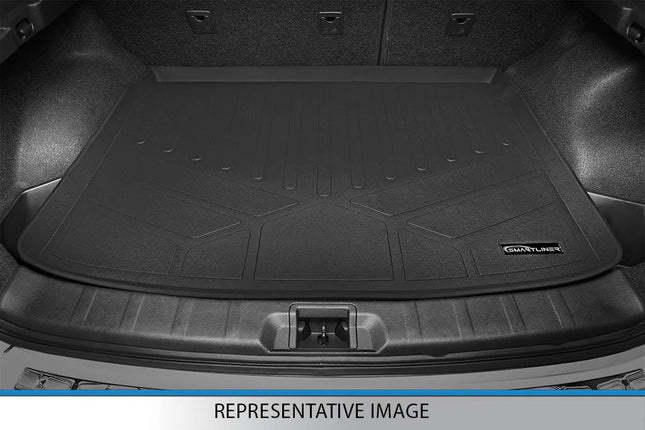 Tapis de coffre SMARTLINER toutes saisons sur mesure noir pour BMW X1 2016-2021 sans roue de secours