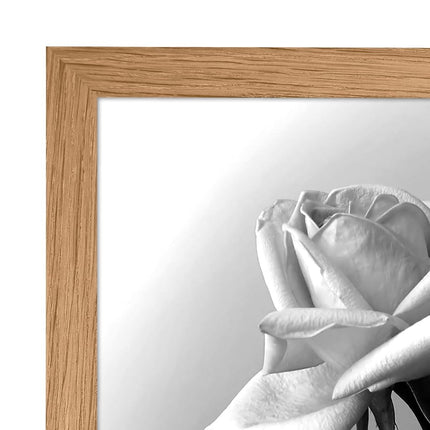 Americanflat 12x18 Poster Frame in Oak with Polished Plexiglass - Horizontal and Vertical Formats with Included Hanging Hardware