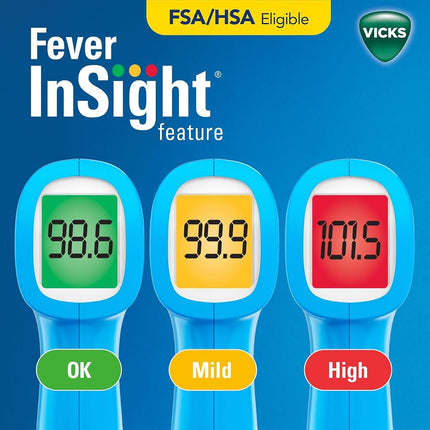 Vicks Non-Contact Infrared Thermometer for Forehead, Food and Bath – Touchless Thermometer for Adults, Babies, Toddlers and Kids – Fast, Reliable, and Clinically Proven Accuracy