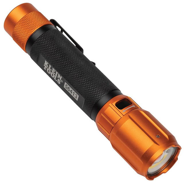 Rechargeable 2-Color LED Flashlight, Holster, Spot
