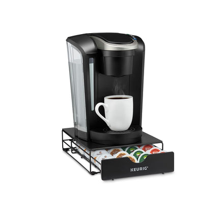 Tiroir de rangement mince et non roulant Keurig, rangement pour dosettes de café, peut contenir jusqu'à 24 dosettes Keurig K-Cup, noir, tiroir de rangement - 24 unités (l'emballage peut varier)