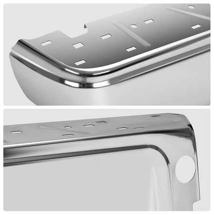 DNA MOTORING Pair of Rear Bumper Ends Compatible With Ford F250 / F350 / F450 SD 2008-2016, Without Park Assist, FO1104122, Chrome, BUMP-R-F45008-C-01-CH-L